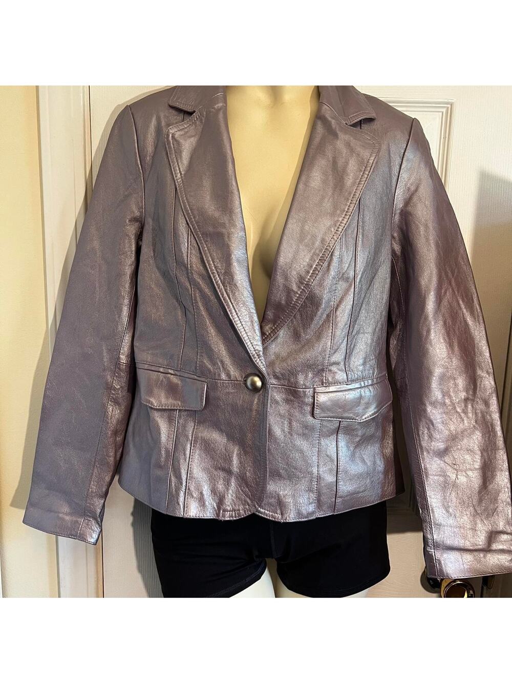 Worthington shimmer metallic purple genuine